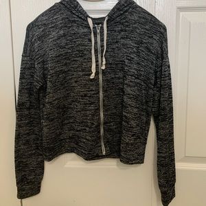 American Eagle Cropped Zip Up Sweatshirt